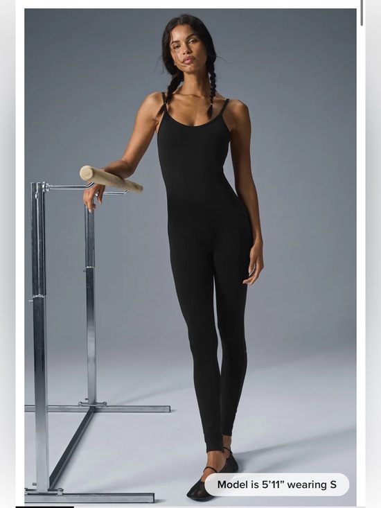 ALO Yoga Pants - EUC Alo Yoga Airbrush One And Done Jumpsuit Black size XS